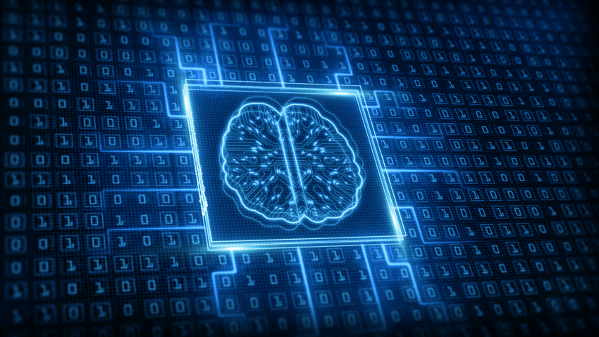 Artificial intelligence brain icon